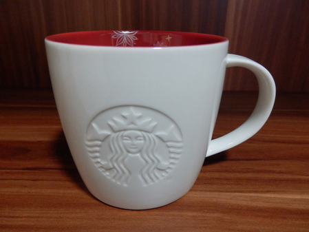 Starbucks City Mug 12 Oz Logo Mug Red Interior