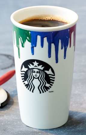 Starbucks City Mug Band of Outsiders Ceramic Tumbler - Multi Color Paint