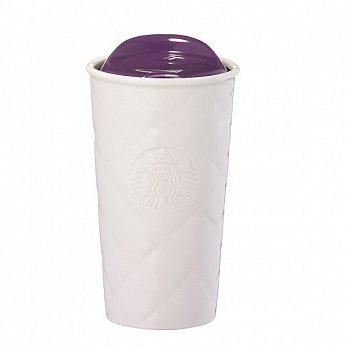 Starbucks City Mug Rhombus Purple Ceramic Tumbler