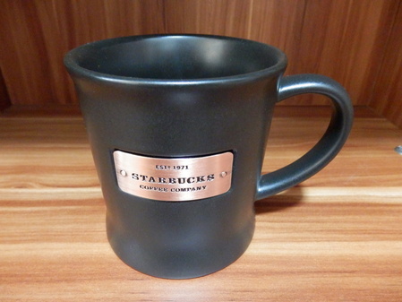 Starbucks City Mug Copper Plate Est ° 1971 Black