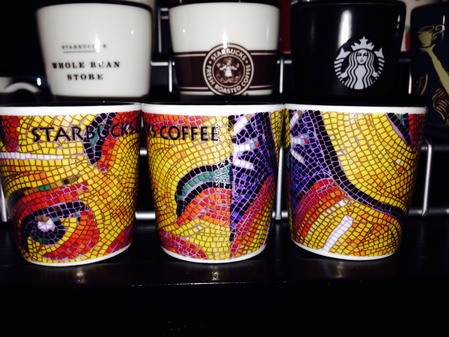 Starbucks City Mug Starbucks 1997 Sun Mosaic Espresso Shot Glass V2