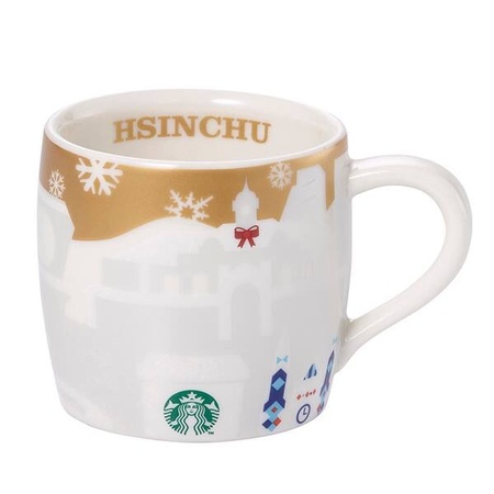 Starbucks City Mug 2014 Hsinchu Gold Mini Relief