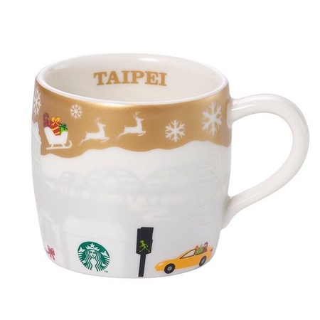 Starbucks City Mug 2014 Taipei Gold Mini Relief