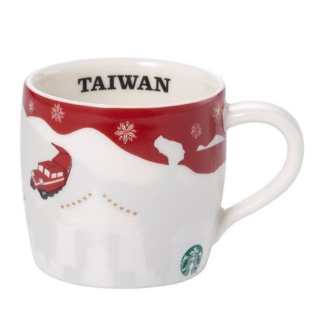 Starbucks City Mug 2014 Taiwan Red Mini Relief