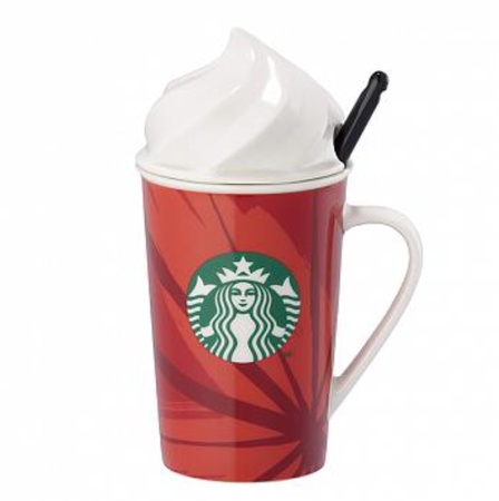 Starbucks City Mug 2014 Red Cup Whipped Cream Mug 8oz