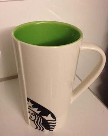 Starbucks City Mug 2014 Tall Lady Mug Light Green Interior