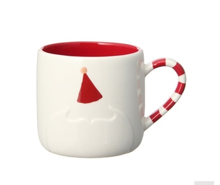 Starbucks City Mug 2014 Candy Cane Mug Santa hat