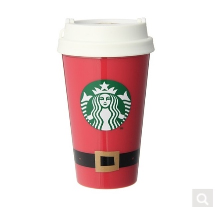 Starbucks City Mug 2014 Holiday logo charm tumbler Santa