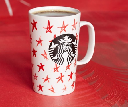 Starbucks City Mug 2014 Dot Collection Stars Mug 16oz