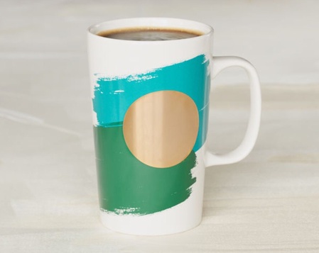Starbucks City Mug 2014 Dot Collection Green Paint Mug 16oz