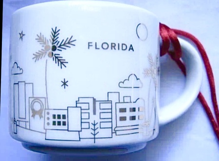 Starbucks City Mug 2014 Florida YAH ornament