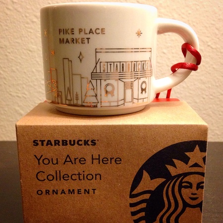 Starbucks City Mug 2014 Pike Place YAH Ornament