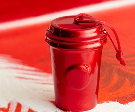 Starbucks City Mug 2014 Paper Cup Ornament Red