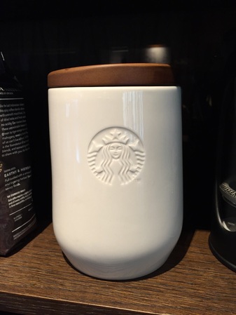Starbucks City Mug 2014 Siren Logo Canister with wooden lid