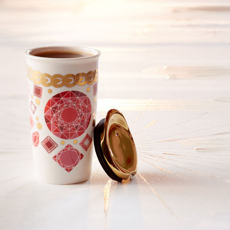 Starbucks City Mug 2014 Double Wall Travel Mug: Red Jewel