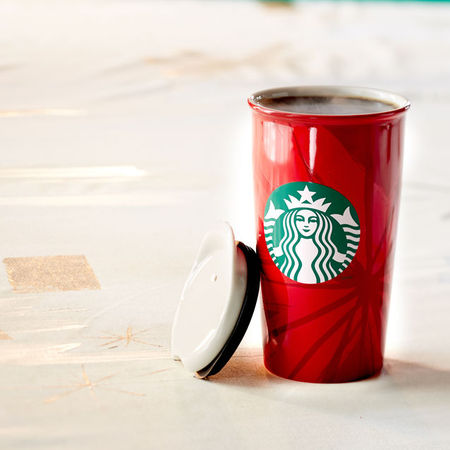 Starbucks City Mug 2014 Double Wall Traveler: Red Holiday Cup