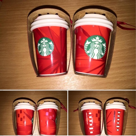 Starbucks City Mug 2014 Red Cup Ornament (left)