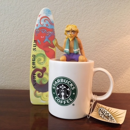 Starbucks City Mug Doonesbury Surfer Dude ~ Limited Edition ~