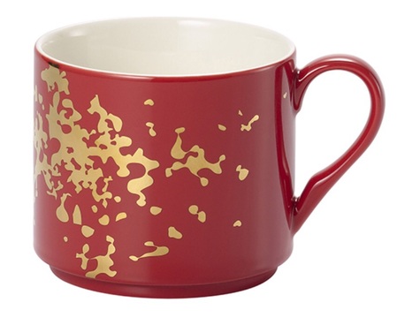 Starbucks City Mug 2015 Red Gold Splash Mug 14oz