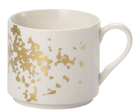 Starbucks City Mug 2015 White Gold Splash Mug 14oz
