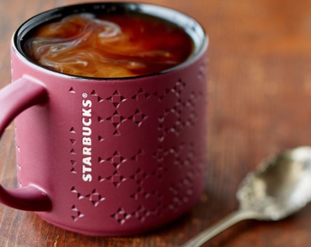 Starbucks City Mug 2015 Etched Stacking Mug Plum 14oz