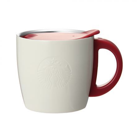 Starbucks City Mug 2015 Japan Stainless Mug Valentine White 355ml