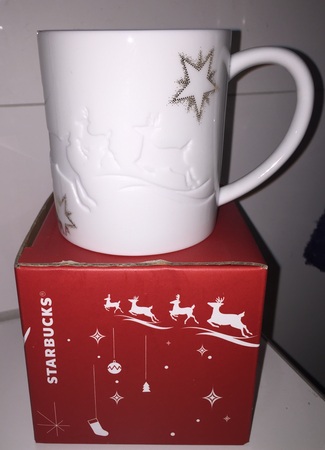 Starbucks City Mug 2014 jumping Reindeer mug