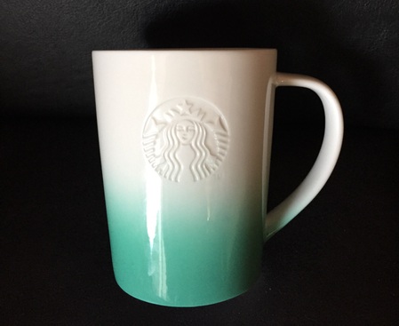 Starbucks City Mug 2015 Turquoise Fading Colour Mug 12oz