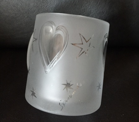 Starbucks City Mug Valentine\'s Day Opaque Glass Heart Mug