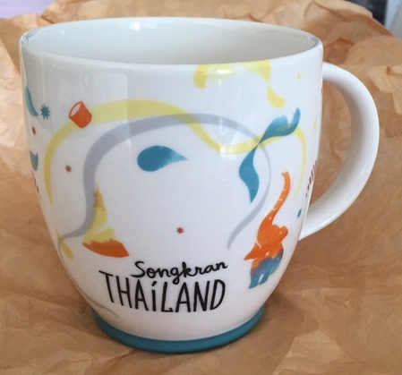 Starbucks City Mug 2015 Songkran Festival Blue Mug