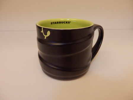 Starbucks City Mug Spring Bud Cup Black - Green 5oz