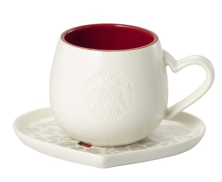 Starbucks City Mug 2015 Heart Handle Siren Mug with Saucer 12oz