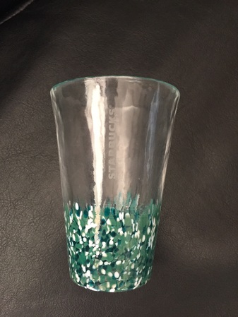 Starbucks City Mug 2015 Green Mosaic Glass