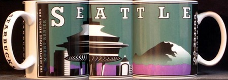 Starbucks City Mug Seattle Deco Series MISSPELLED