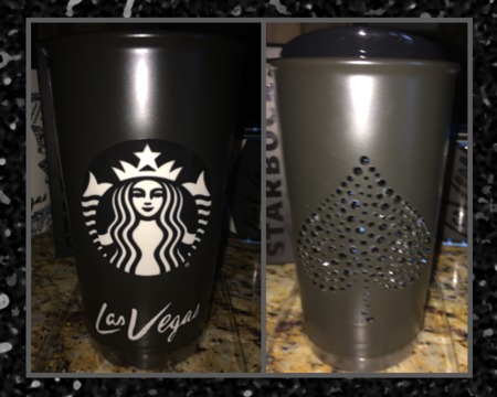 Starbucks City Mug Las Vegas Swarovski Crystal Ceramic Tumbler *Limited Edition*
