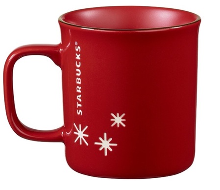 Starbucks City Mug 2015 Etched Snowflake Red Mug