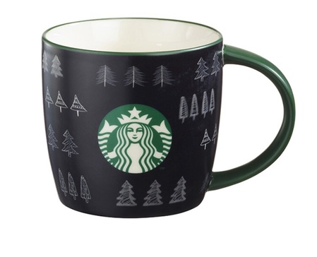 Starbucks City Mug 2015 Dot Collection Lil Trees Mug