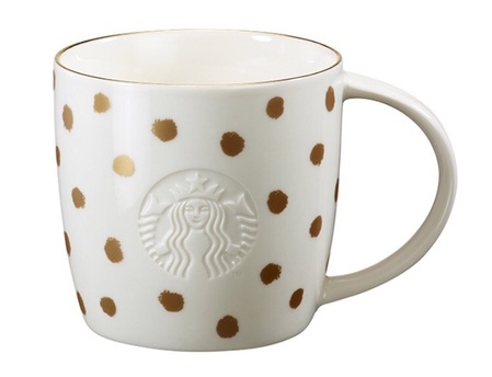 Starbucks City Mug 2015 Dot Collection Golden Dots Mug