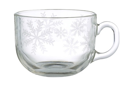 Starbucks City Mug 2015 Snowflakes Glass Mug 17oz