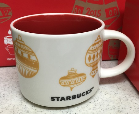 Starbucks City Mug 2015 Holiday Season Ornaments Mug Red