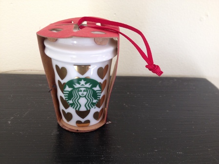 Starbucks City Mug 2015 Golden Hearts Ornament