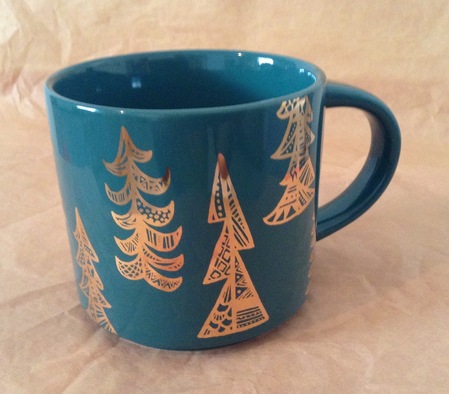 Starbucks City Mug 2015 Green Holiday Stacking mug 14oz