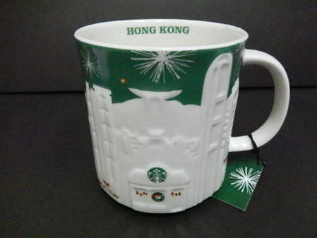Starbucks City Mug 2015 Hong Kong Green Relief