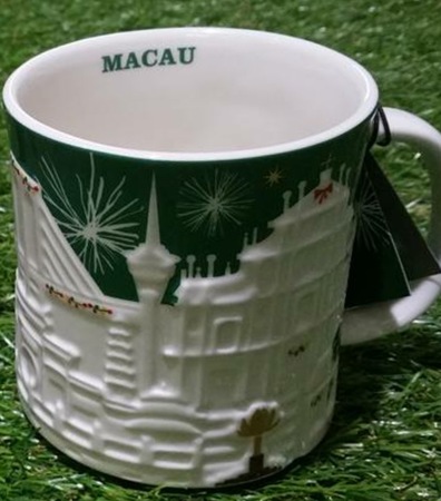 Starbucks City Mug 2015 Macau Green Relief