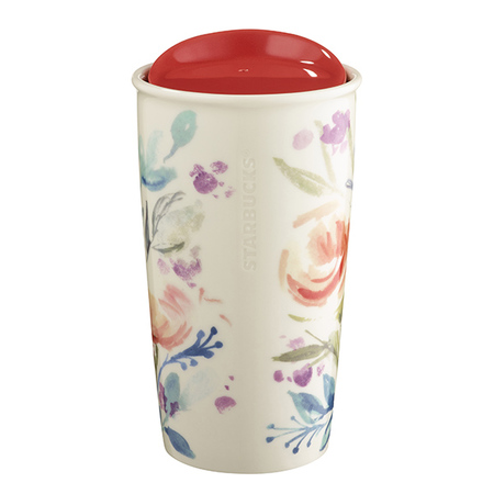 Starbucks City Mug 2016 Flowers Ceramic Traveler
