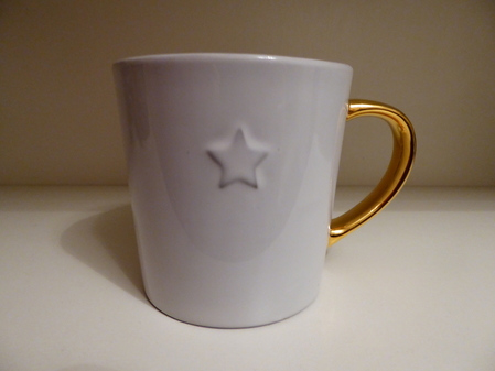 Starbucks City Mug White Mug with Star and Golden Handle