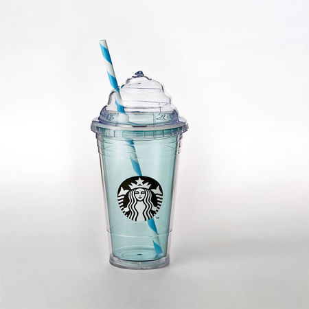 Starbucks City Mug 2016 Swirl Top Cold Cup Blue 16oz