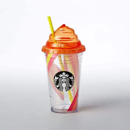 Starbucks City Mug 2016 Whipped Top Frappuccino Cold Cup Orange 16oz