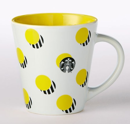 Starbucks City Mug 2016 Yellow and Black Dots 8oz