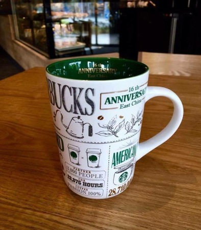 Starbucks City Mug 2016 16th Anniversary East China Mug